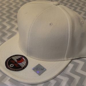 Pit Bull, flat bill, white fitted baseball cap